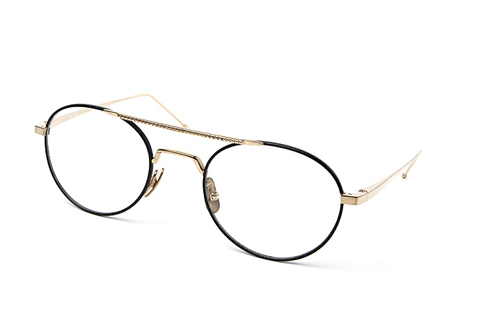 REDFORD C - White Gold & Black Leather | Mr.Gentleman EYEWEAR